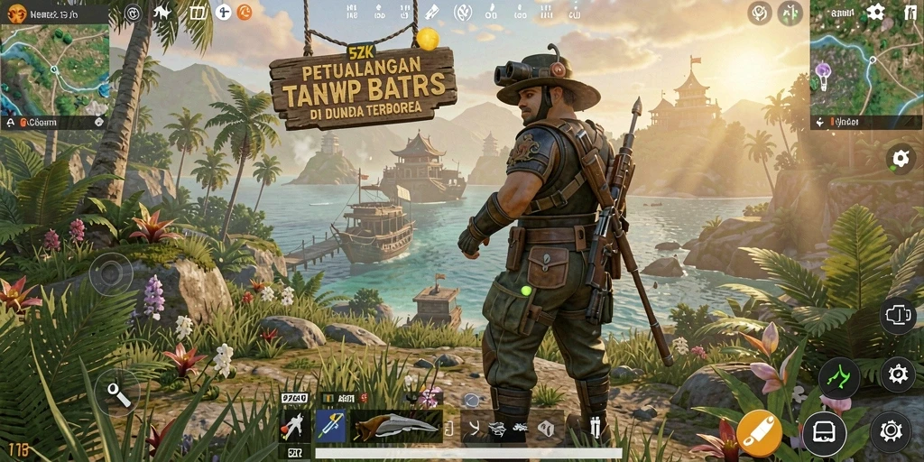 Screenshot gameplay 5ZK menampilkan dunia terbuka yang luas dan menakjubkan.