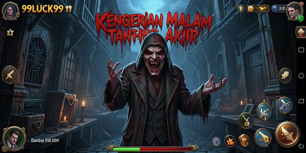 Screenshot menampilkan gameplay menyeramkan dari 99LUCK99 dengan atmosfer yang mencekam.