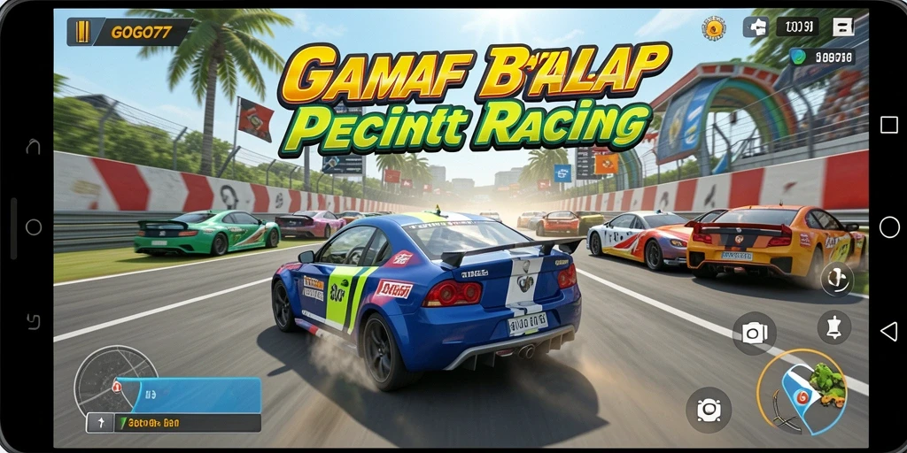 Screenshot GOGO77 menampilkan aksi balapan yang mendebarkan dan grafis yang memukau.
