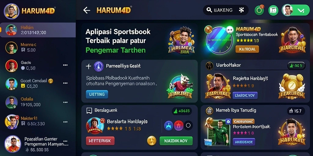 Tampilan gameplay menarik dalam aplikasi Sportsbook HARUM4D.