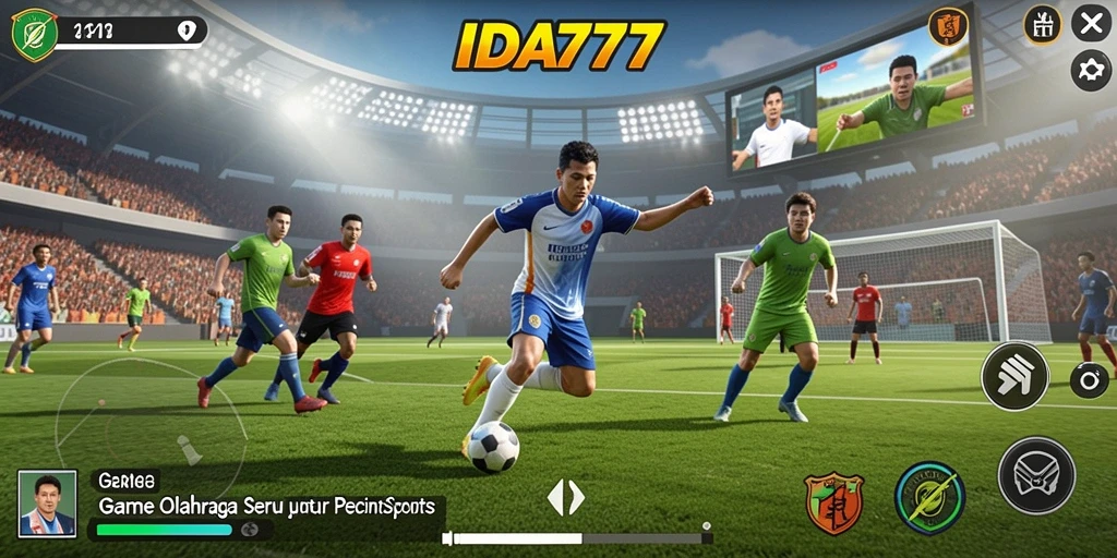 Screenshot IDA777 menampilkan aksi seru dalam game olahraga.