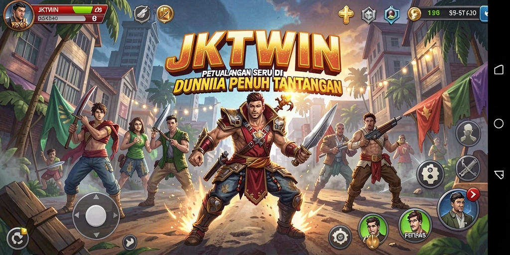 Tampilan gameplay <strong>JKTWIN</strong> yang mengasyikkan dalam eksplorasi petualangan.