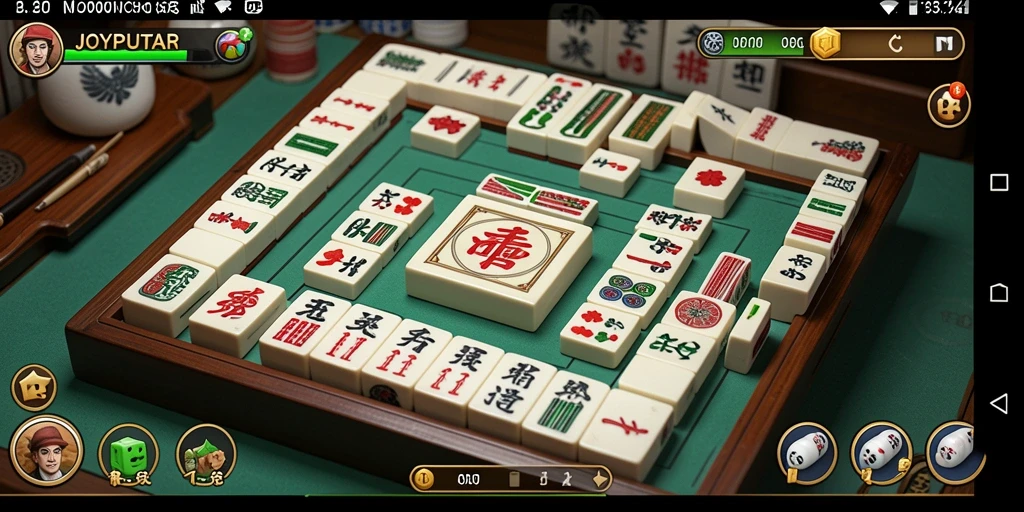 Tangkapan layar <strong>JOYPUTAR</strong> menampilkan gameplay Mahjong yang menarik dan penuh warna.