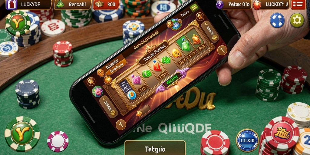 Screenshot gameplay LUCKYDF yang menunjukkan saat seru bermain QiuQiu.