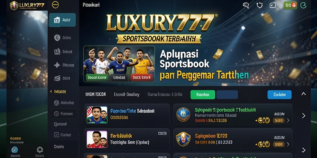 Tampilan menarik dari antarmuka permainan Sportsbook di LUXURY777.