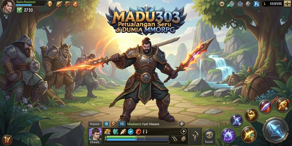 Tangkapan layar menunjukkan gameplay seru di dunia MMORPG MADU303.