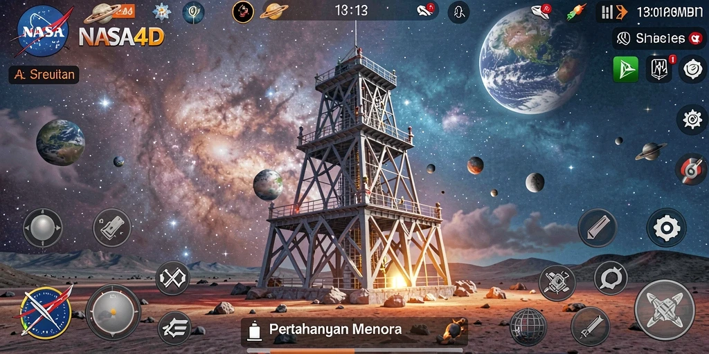 Tampilan gameplay NASA4D yang menegangkan di tengah pertempuran.