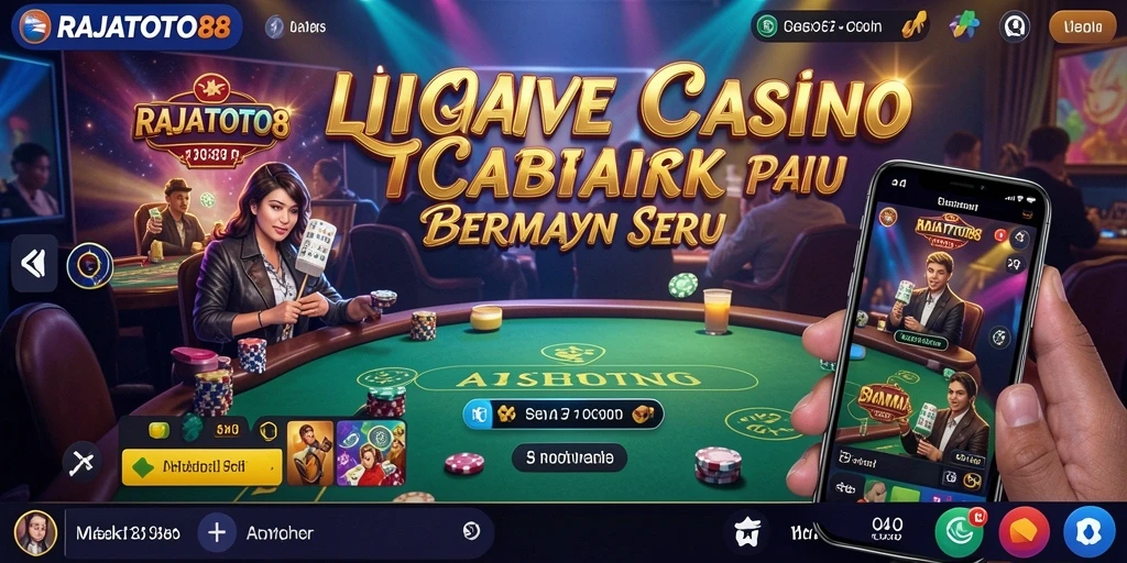 Tampilan gameplay Live Casino RAJATOTO88 yang mengesankan.