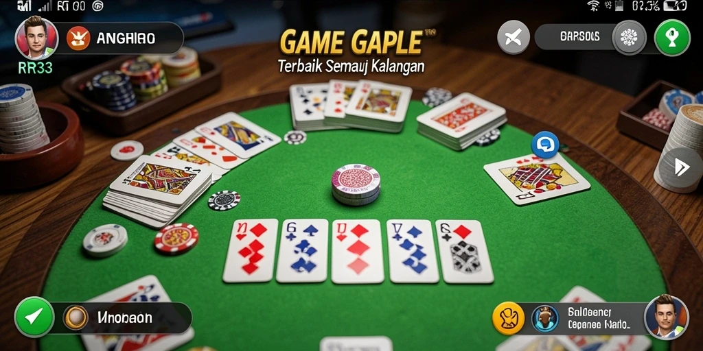 Tampilan gameplay Gaple yang seru dan interaktif di RR33.