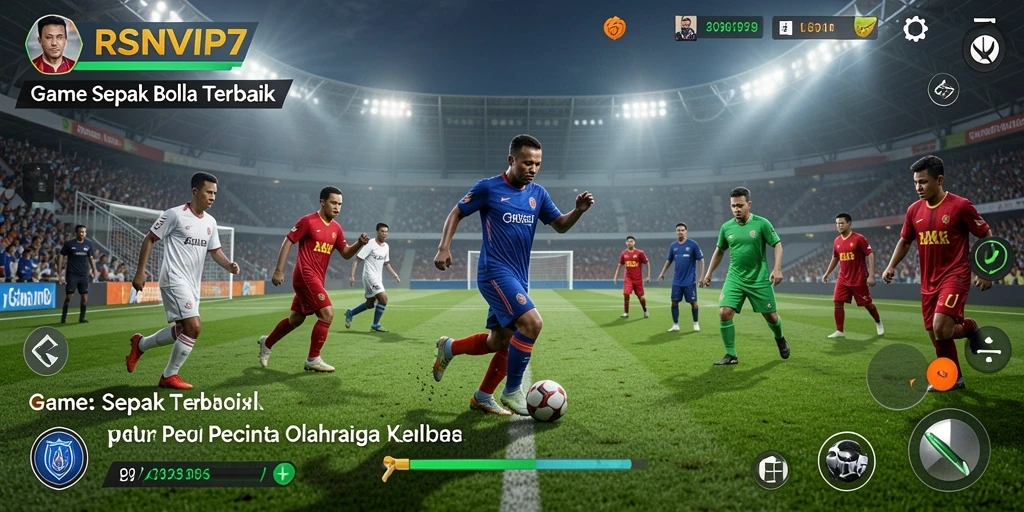 Tampilan gameplay menarik dari RSNVIP7 yang dinamis dalam pertandingan sepak bola.