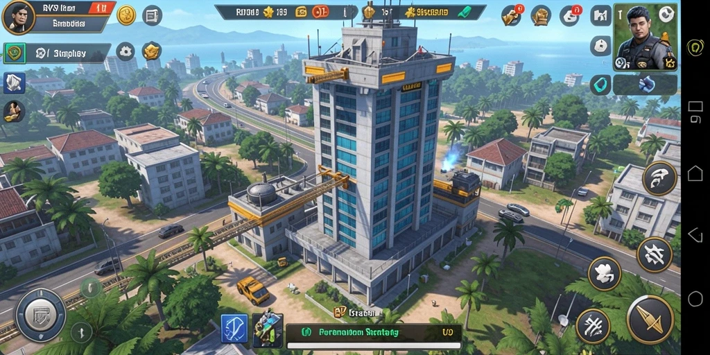 Screenshot gameplay menara pertahanan yang menegangkan di RVIP2.