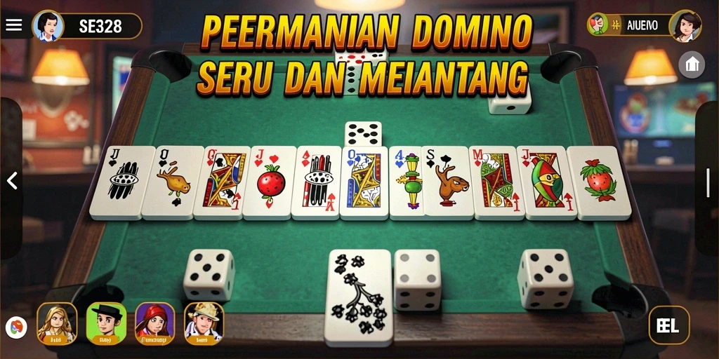 Tampilan gameplay seru dalam SE328 yang menampilkan aksi Domino.