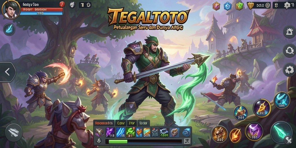 Screenshot TEGALTOTO menampilkan aksi pertempuran yang intens dalam gaya ARPG.