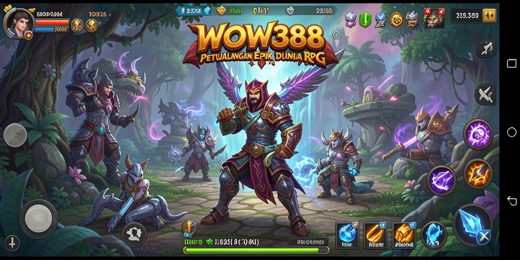 Tampilan gameplay WOW388 yang penuh aksi dalam dunia RPG