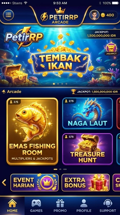 Tampilan antarmuka aplikasi petirrp yang bersih dan modern.